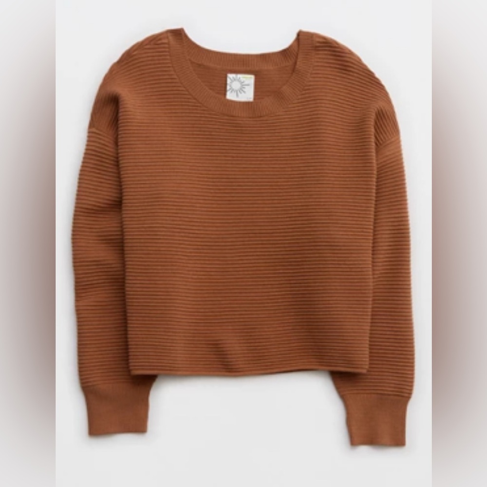 OFFLINE By Aerie Home Stretch Drop Sleeve Sweater Horizon Medium